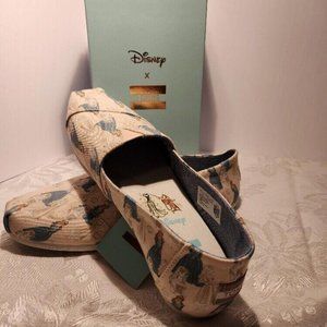 Disney & Toms Pink Sleeping Beauty Printed Canvas - Women Size 9 (New in Box)